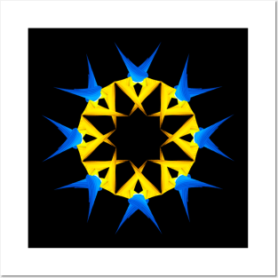 Yellow and blue Star Posters and Art